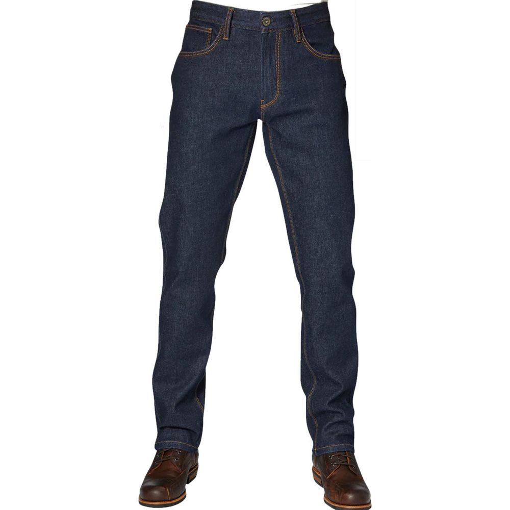 Rokker Revolution Tapered Slim Fit Denim Jeans Stonewashed Blue - ThrottleChimp