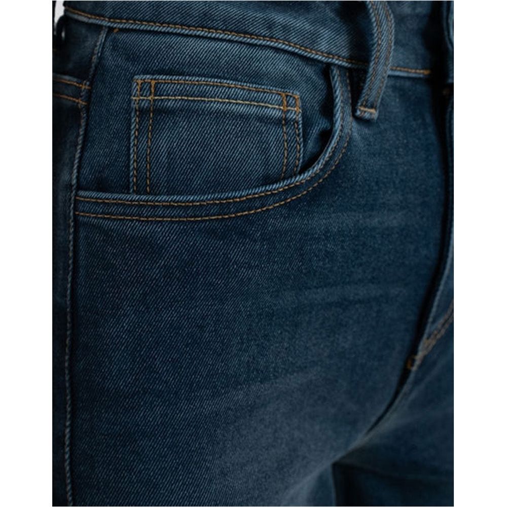 Rokker Rokkertech High Waist AA Denim Jeans Washed Blue (Image 5) - ThrottleChimp