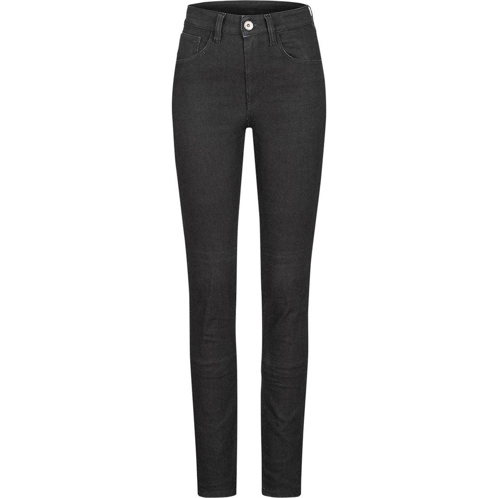 Rokker Rokkertech Ladies High Waist Denim Jeans Black - ThrottleChimp