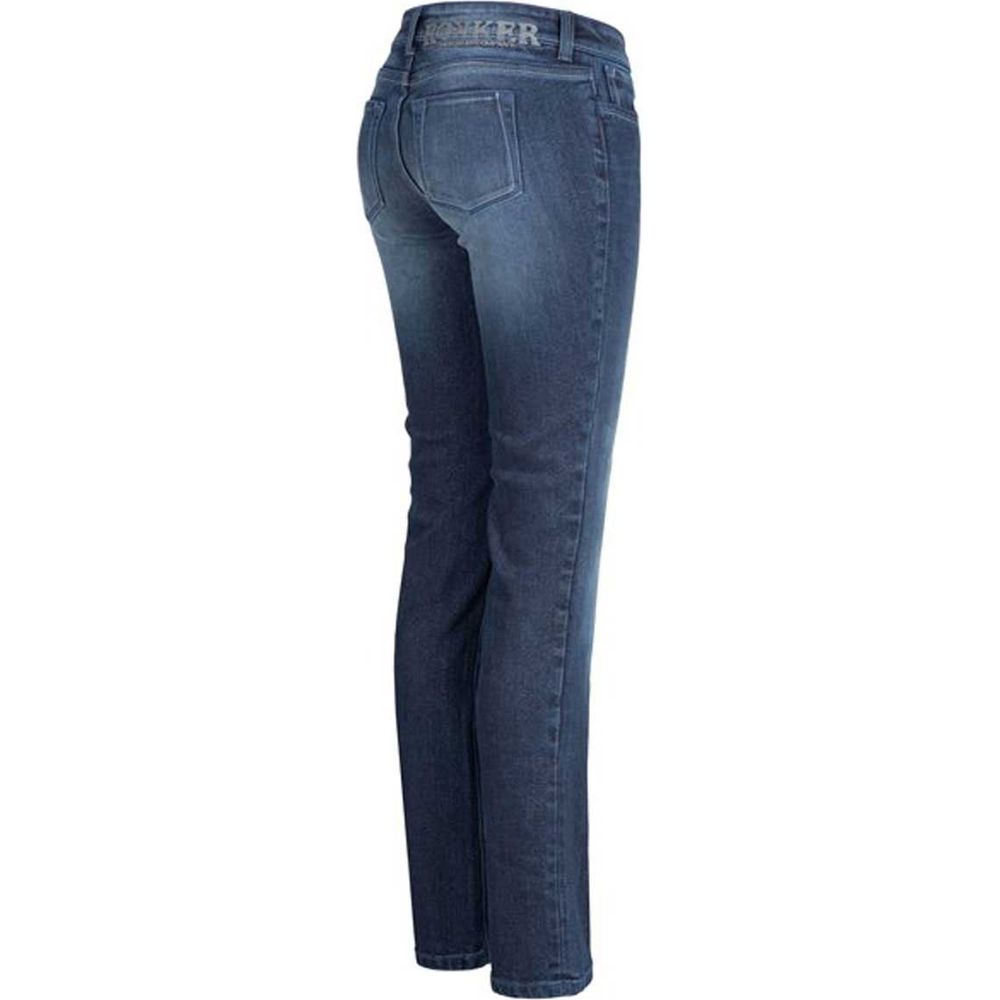 Rokker Rokkertech Ladies Denim Jeans Blue (Image 2) - ThrottleChimp