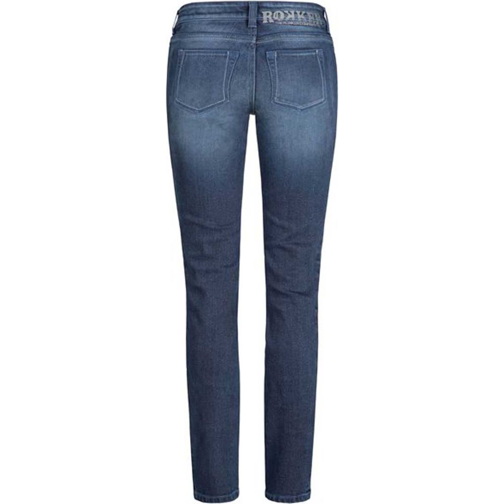 Rokker Rokkertech Ladies Denim Jeans Blue (Image 3) - ThrottleChimp