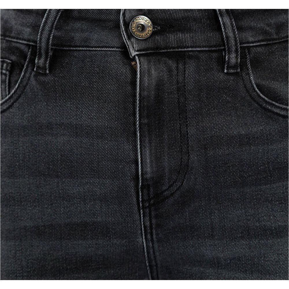 Rokker Rokkertech Ladies High Waist Denim Jeans Dark Grey (Image 4) - ThrottleChimp