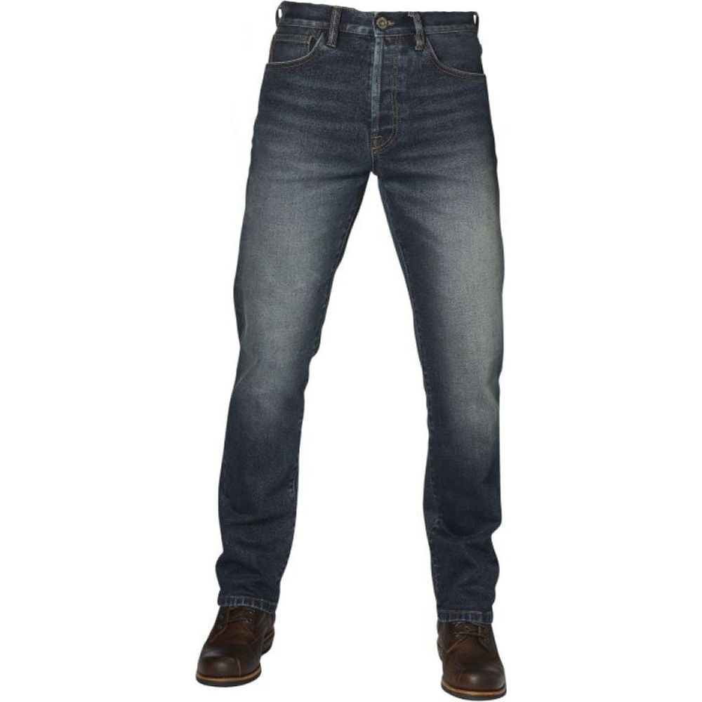 Rokker Rokkertech AAA Straight Fit Denim Jeans Washed Blue - ThrottleChimp