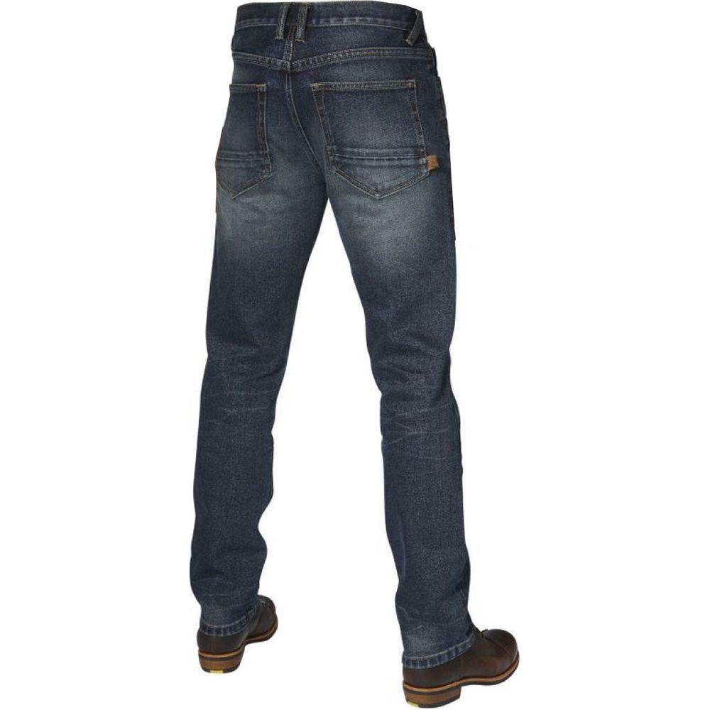 Rokker Rokkertech AAA Straight Fit Denim Jeans Washed Blue (Image 2) - ThrottleChimp