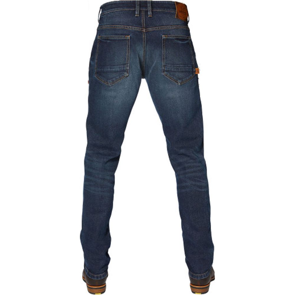 Rokker Rokkertech Tapered Slim Fit Denim Jeans Dark Blue (Image 3) - ThrottleChimp