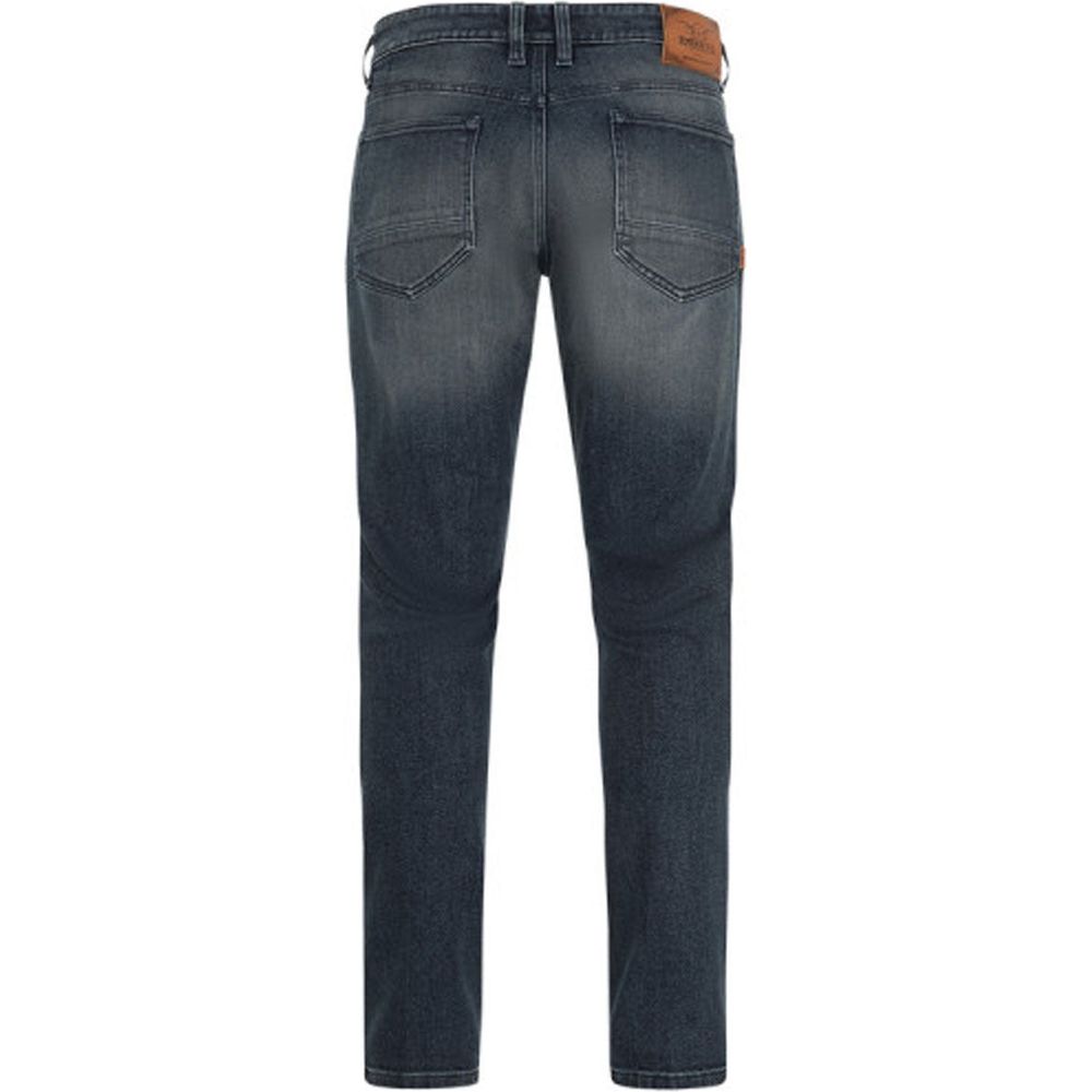 Rokker Rokkertech Tapered Slim Fit Denim Jeans Mid Blue (Image 3) - ThrottleChimp