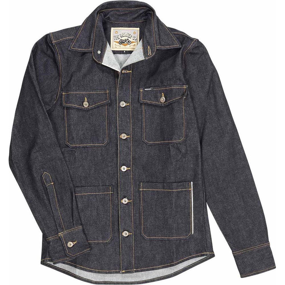 Rokker Selvedge Worker Denim Jacket Black - ThrottleChimp