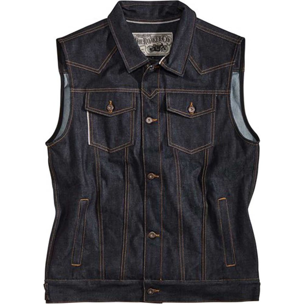 Rokker Team Denim Vest Blue - ThrottleChimp