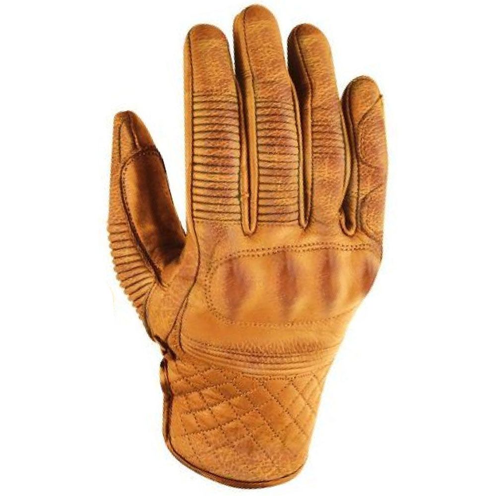 Rokker Tucson Leather Gloves Natural Yellow - ThrottleChimp