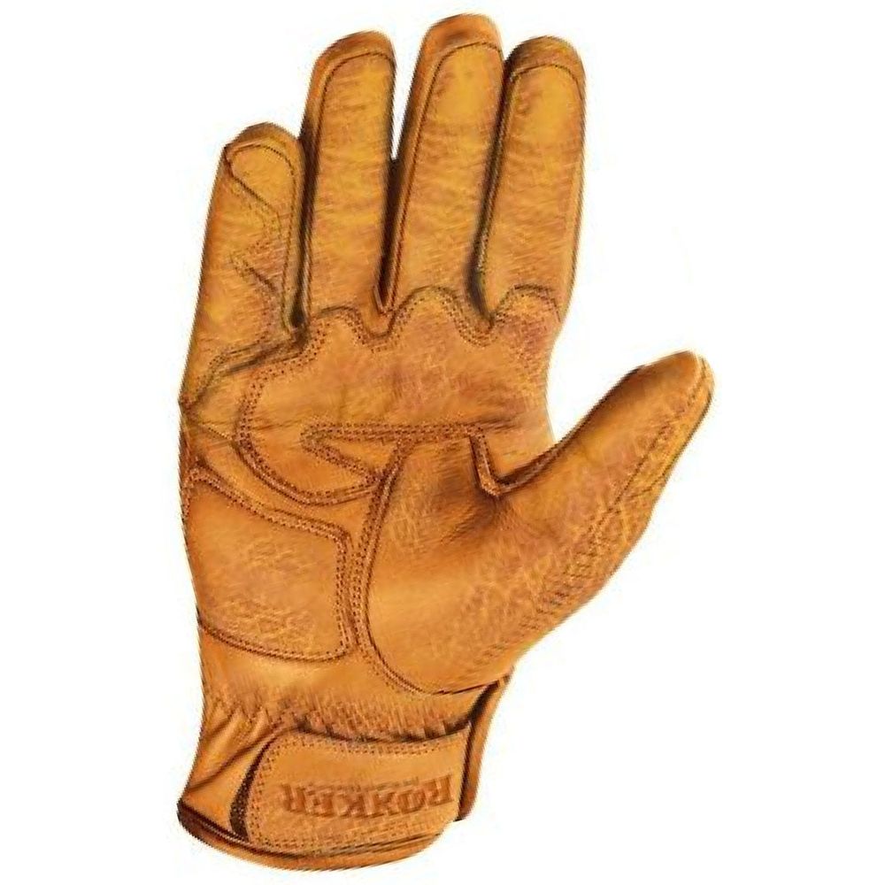 Rokker Tucson Leather Gloves Natural Yellow (Image 2) - ThrottleChimp