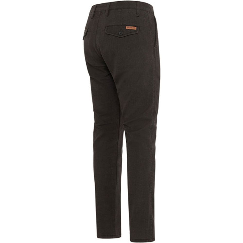 Rokker Tweed Tapered Slim Fit Chinos Dark Grey (Image 2) - ThrottleChimp