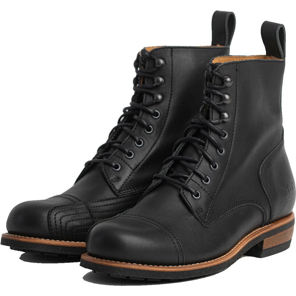 Rokker Urban Rebel Leather Boots Black - ThrottleChimp