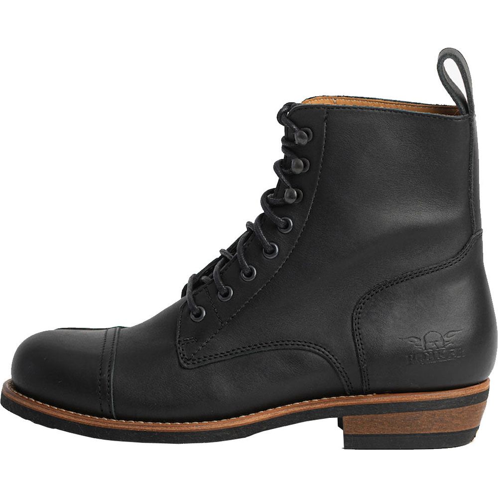 Rokker Urban Rebel Leather Boots Black (Image 2) - ThrottleChimp