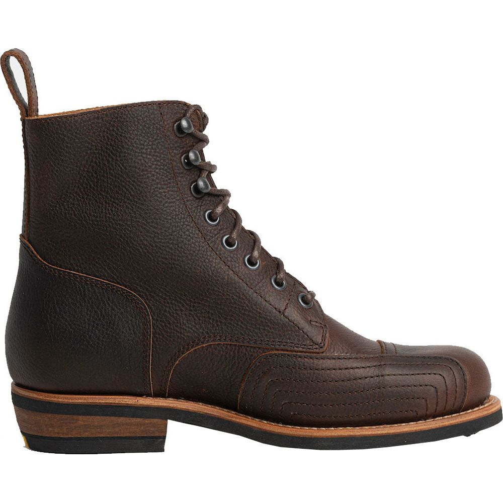 Rokker Urban Rebel Leather Boots Brown (Image 3) - ThrottleChimp