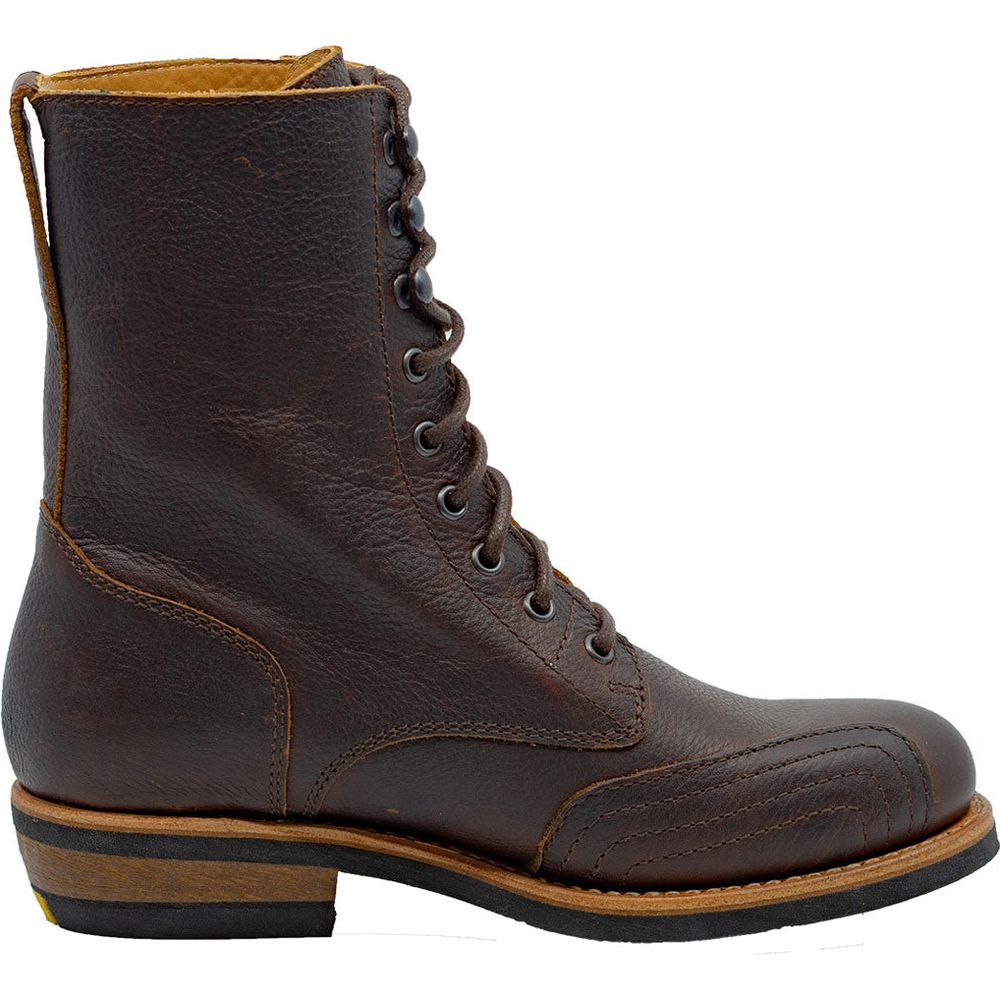 Rokker Urban Rebel Ladies Leather Boots Brown (Image 3) - ThrottleChimp