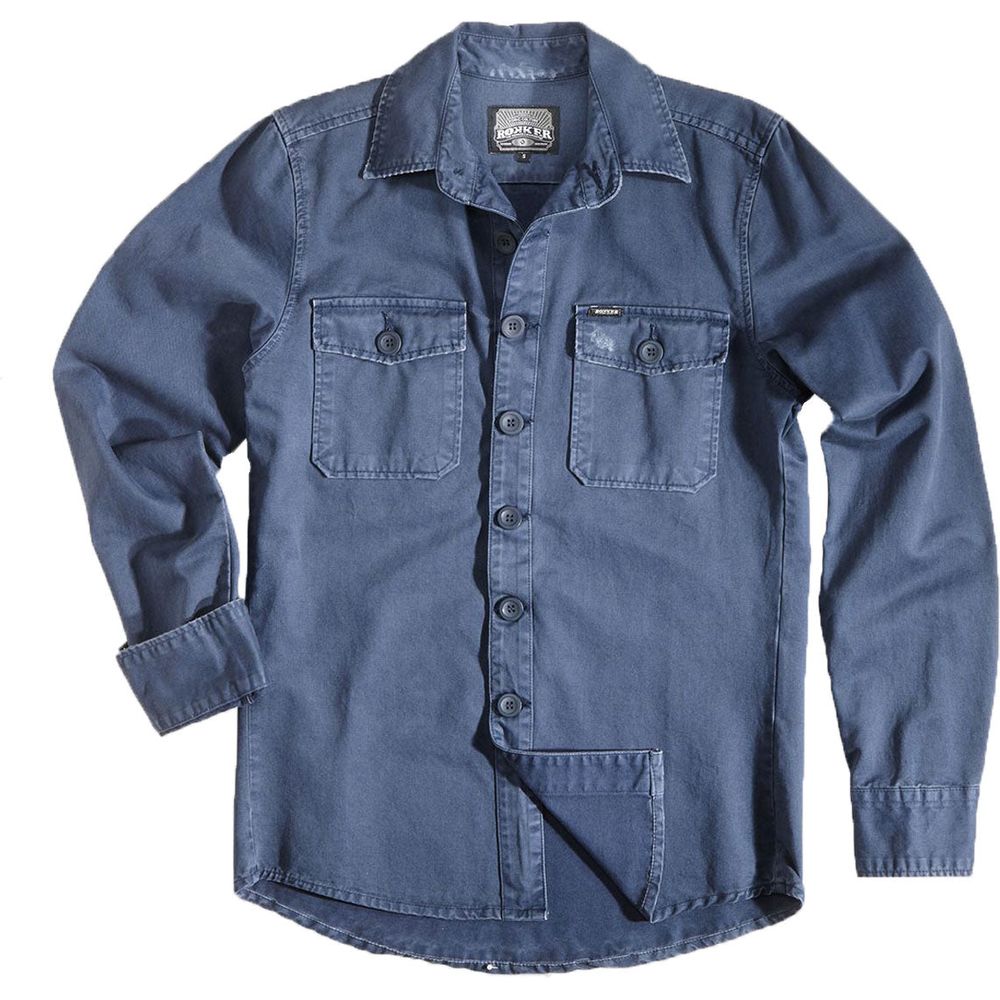 Rokker Worker Shirt Denim Blue - ThrottleChimp