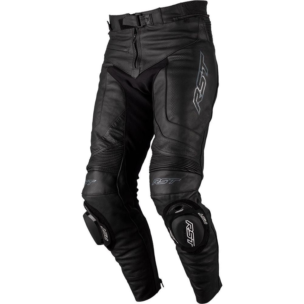 RST S1 CE Ladies Leather Jeans Black / Black - ThrottleChimp