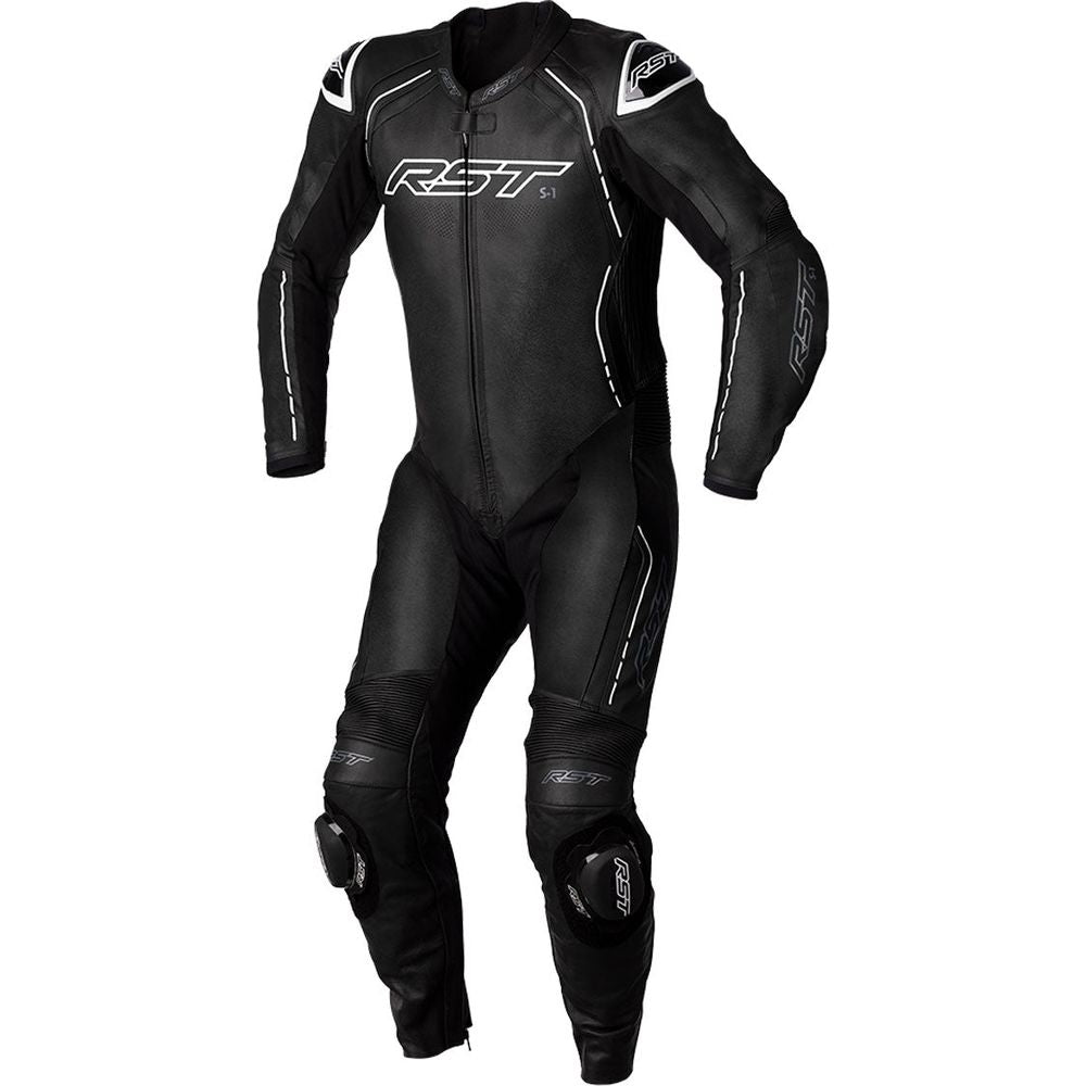 RST S1 CE Leather Suit Black / Black / White - ThrottleChimp