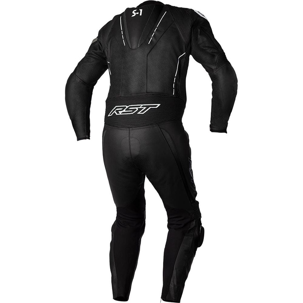 RST S1 CE Leather Suit Black / Black / White (Image 2) - ThrottleChimp