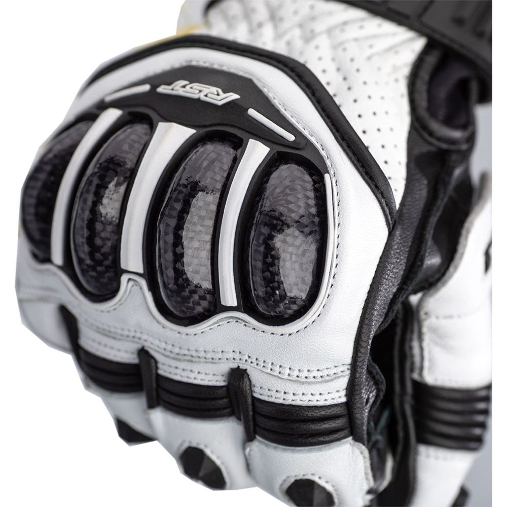 RST Tractech Evo 4 Short CE Gloves White / White / Black (Image 3) - ThrottleChimp