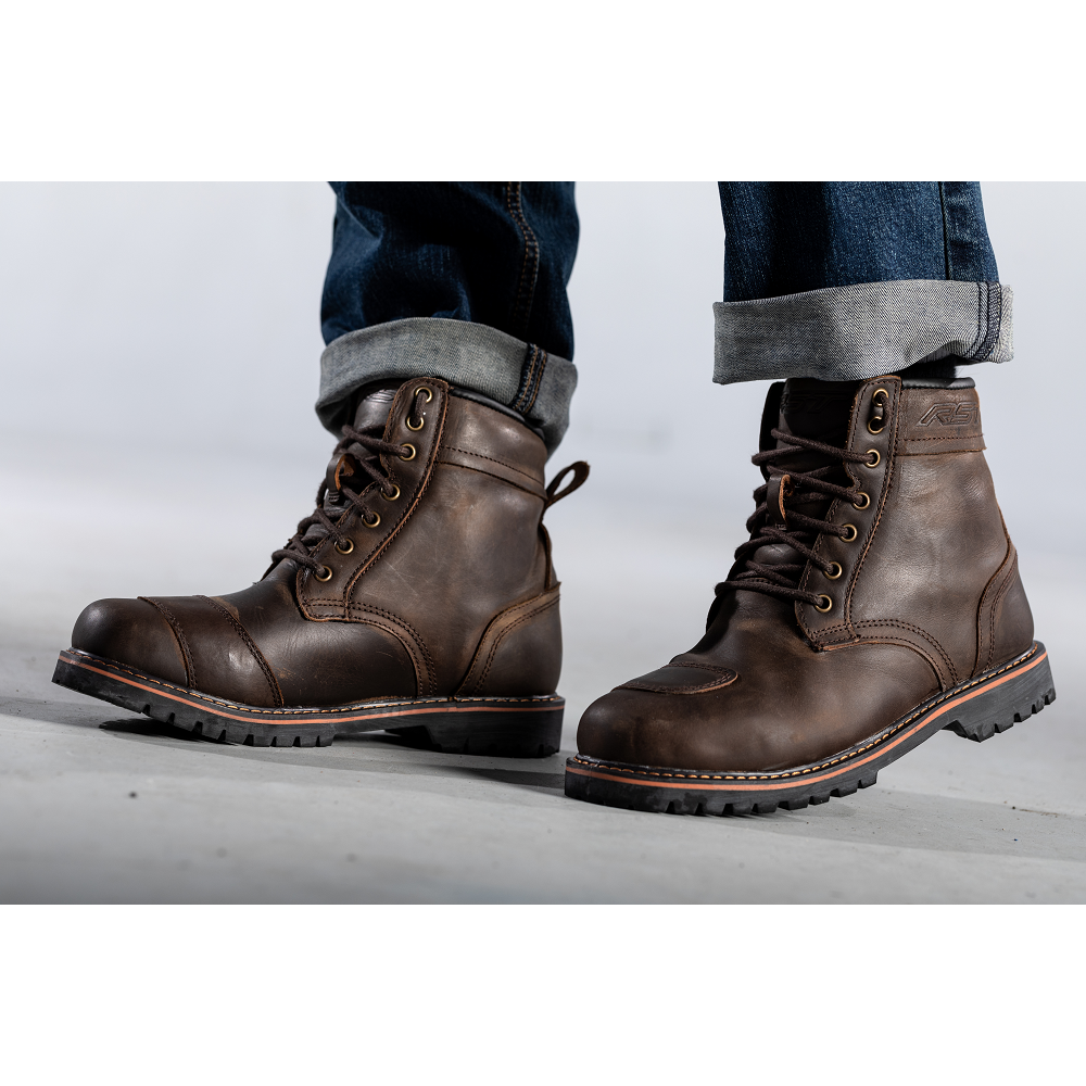 RST Roadster CE Waterproof Boots Vintage Brown (Image 9) - ThrottleChimp