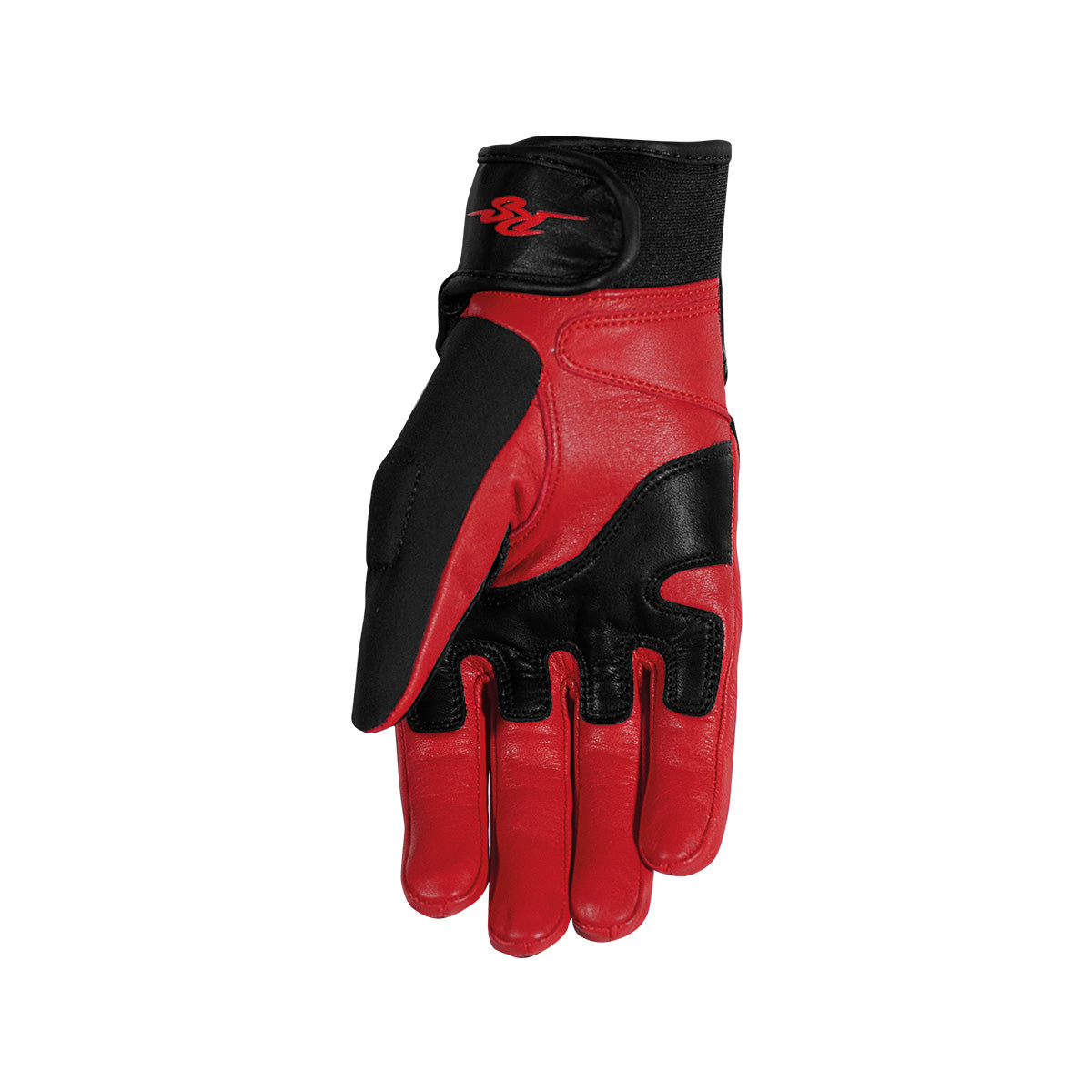 Rusty Stitches Christine Ladies Leather Gloves Black / Red - FREE 1 YEAR Returns, FREE UK Delivery | ThrottleChimp