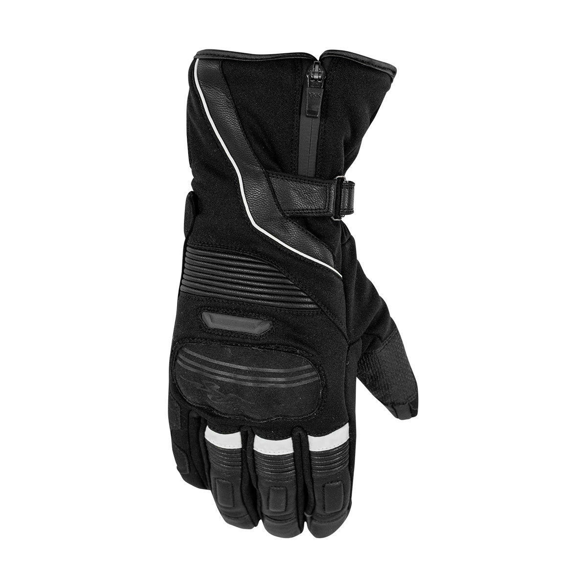 Rusty Stitches Cole Textile Gloves Black / White - FREE 1 YEAR Returns, FREE UK Delivery | ThrottleChimp