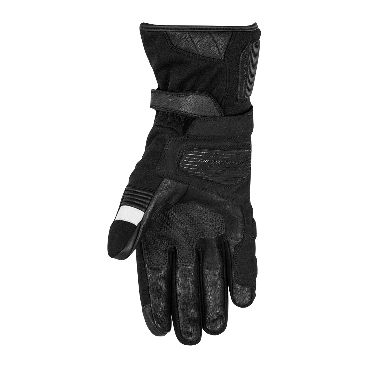 Rusty Stitches Cole Textile Gloves Black / White - FREE 1 YEAR Returns, FREE UK Delivery | ThrottleChimp