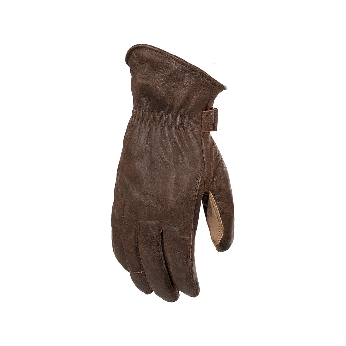 Rusty Stitches Johnny Leather Gloves Rusted Brown - FREE 1 YEAR Returns, FREE UK Delivery | ThrottleChimp