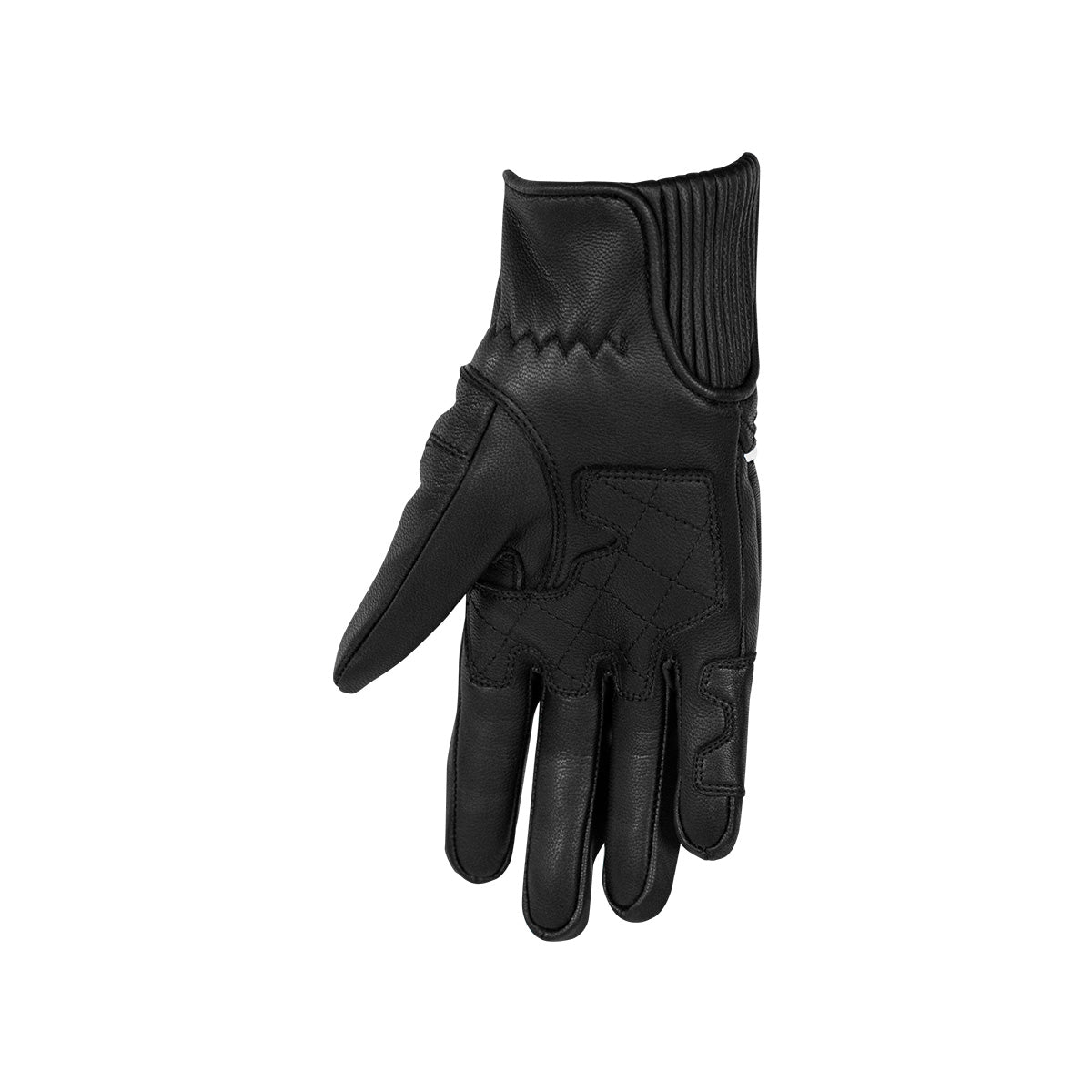 Rusty Stitches Lilly Ladies Leather Gloves Black / White - FREE 1 YEAR Returns, FREE UK Delivery | ThrottleChimp