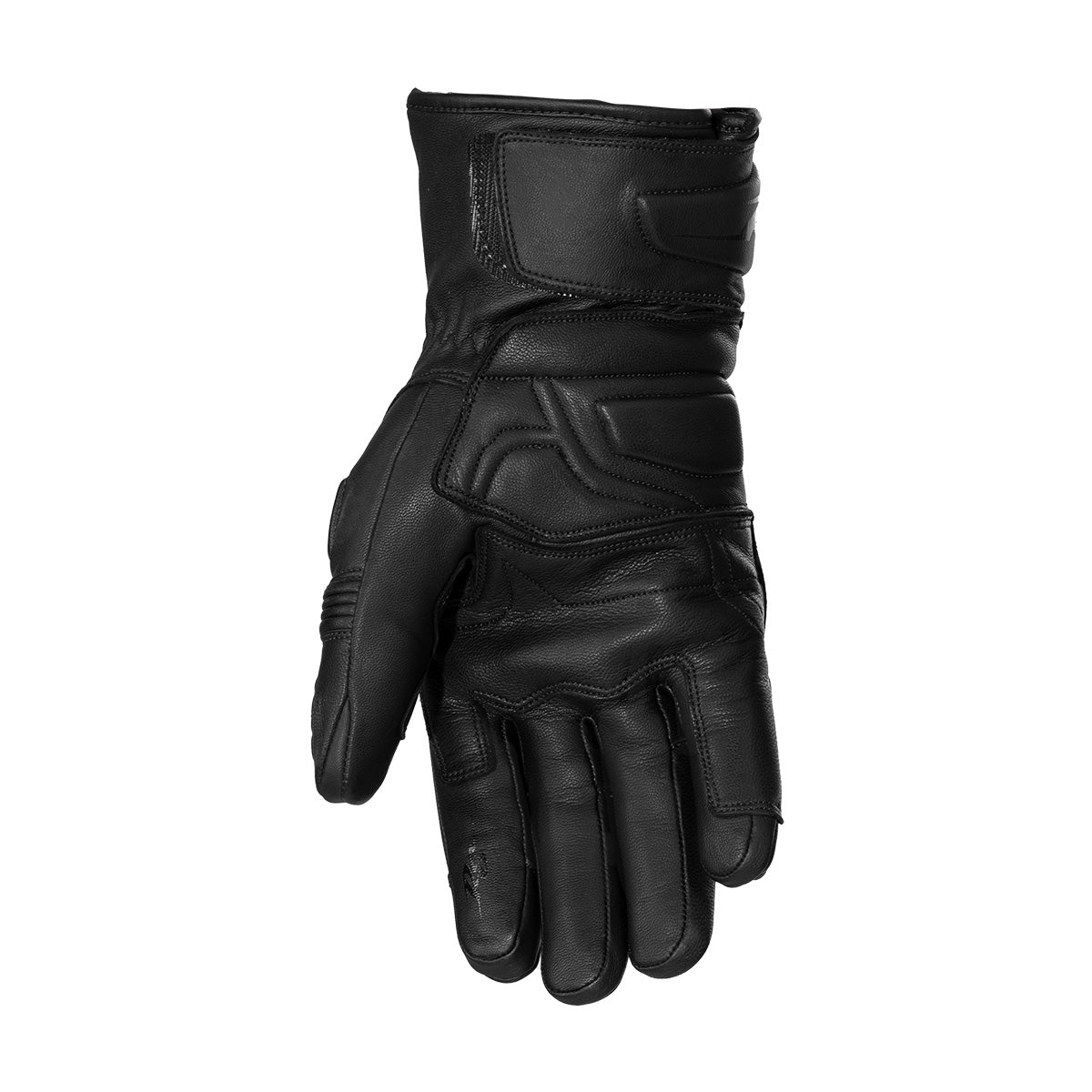 Rusty Stitches Otto Leather Gloves Black - FREE 1 YEAR Returns, FREE UK Delivery | ThrottleChimp