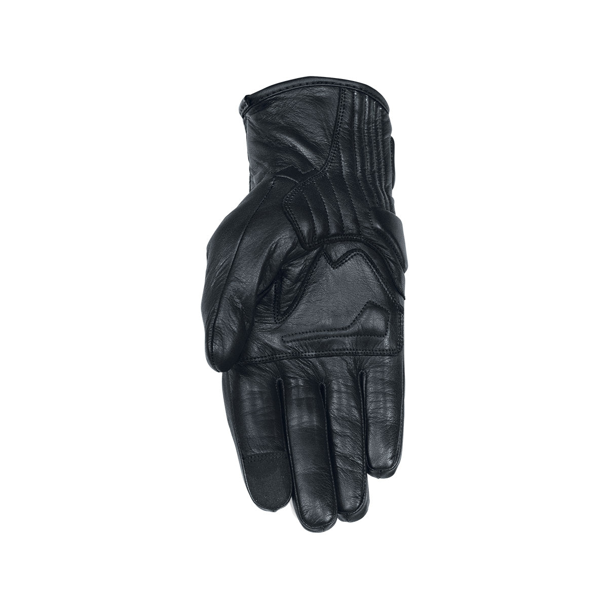 Rusty Stitches Zack Leather Gloves Black - FREE 1 YEAR Returns, FREE UK Delivery | ThrottleChimp