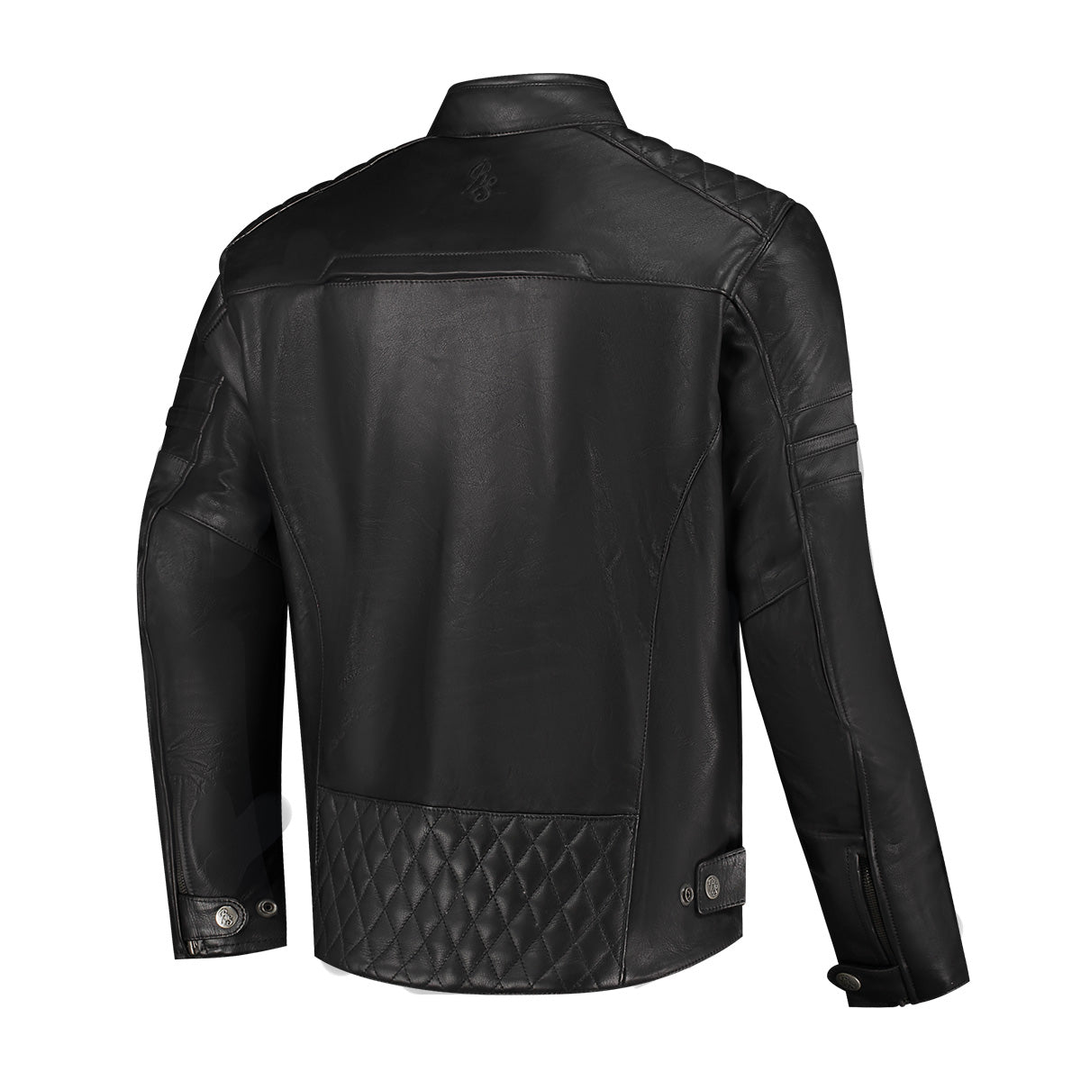 Rusty Stitches Jari V2 Leather Jacket Black - FREE 1 YEAR Returns, FREE UK Delivery | ThrottleChimp