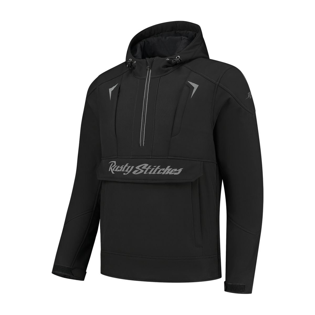 Rusty Stitches Orlando Textile Jacket Black - FREE 1 YEAR Returns, FREE UK Delivery | ThrottleChimp