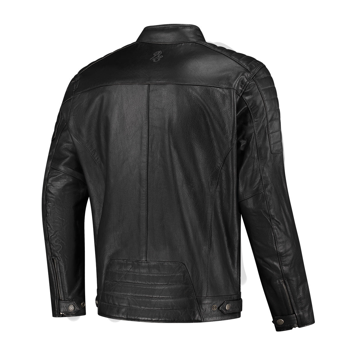 Rusty Stitches Cooper Leather Jacket Black - FREE 1 YEAR Returns, FREE UK Delivery | ThrottleChimp