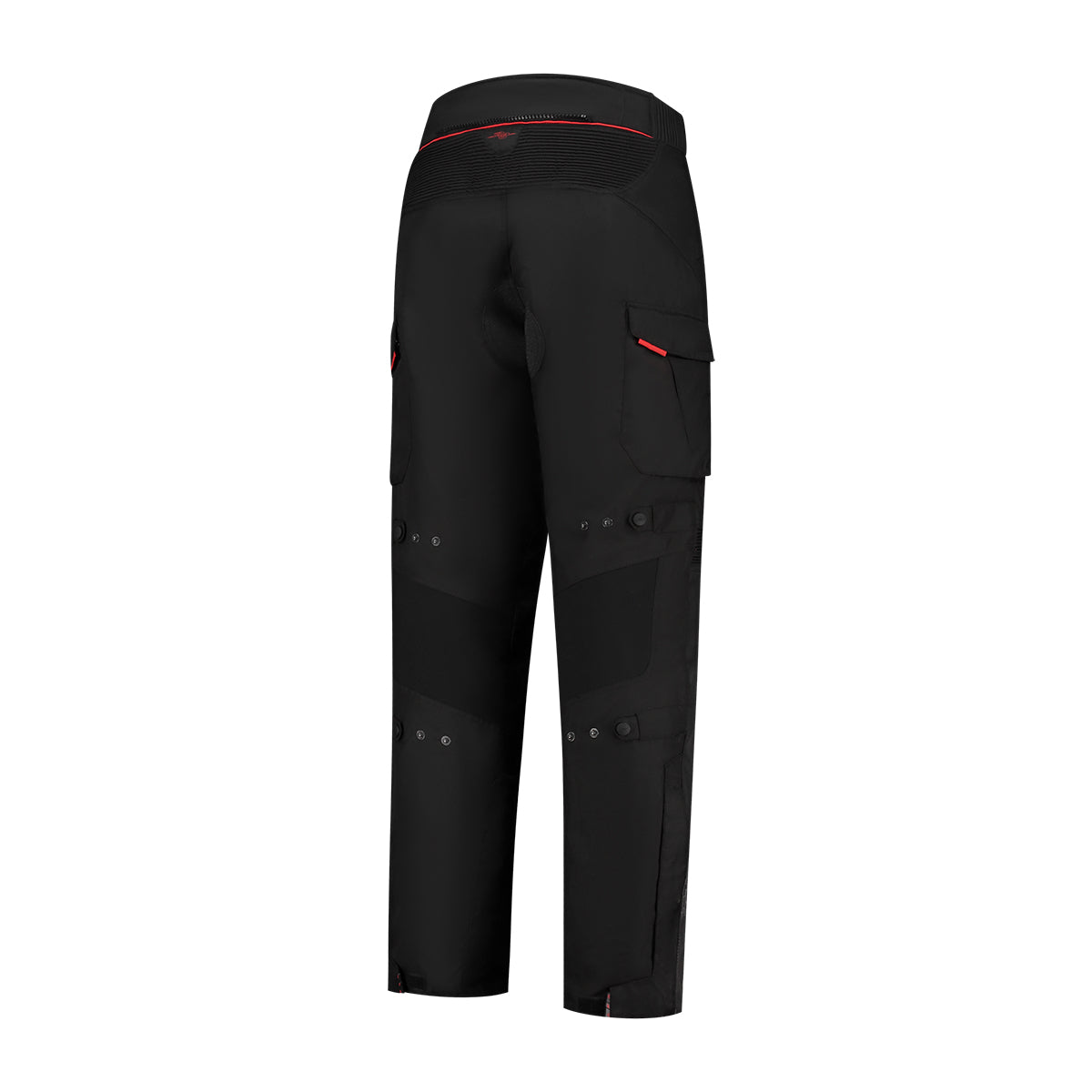 Rusty Stitches Cliff Textile Trouser Black / Grey / Red - FREE 1 YEAR Returns, FREE UK Delivery | ThrottleChimp