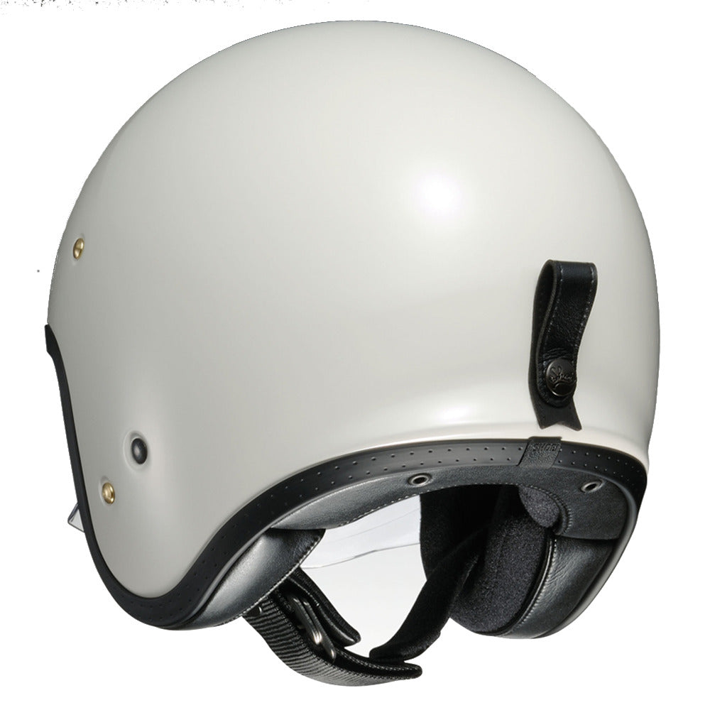 Shoei J.O Plain Open Face Helmet Off White (Image 2) - ThrottleChimp