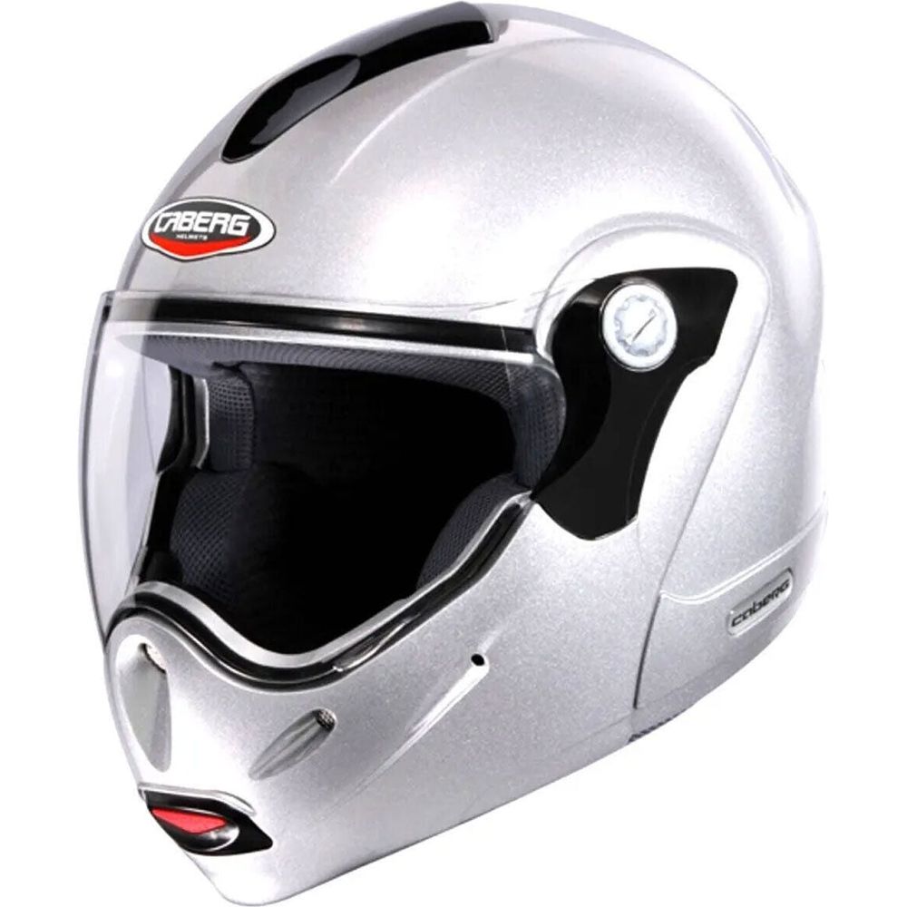 Caberg Rhyno Junior Plain Flip-Up Helmet Silver (Image 2) - ThrottleChimp
