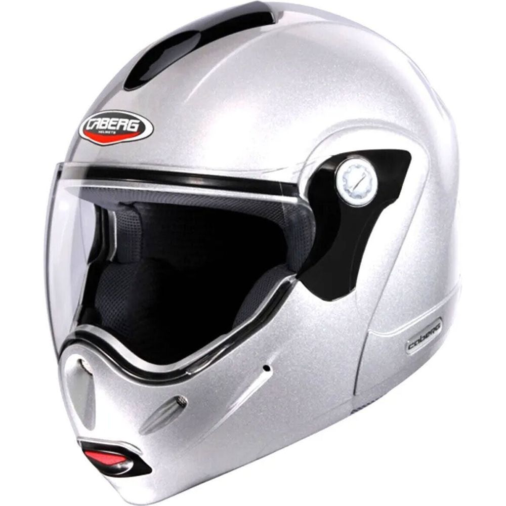 Caberg Rhyno Junior Plain Flip-Up Helmet Silver FREE 1 YEAR Returns, FREE UK Delivery | ThrottleChimp