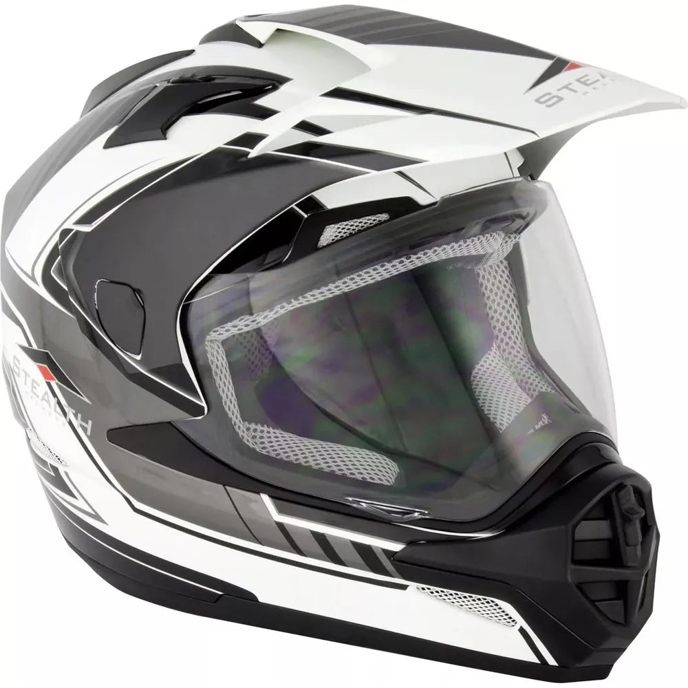 Stealth HD009 Adventure Dual Sport Helmet Graphic Gunmetal - ThrottleChimp