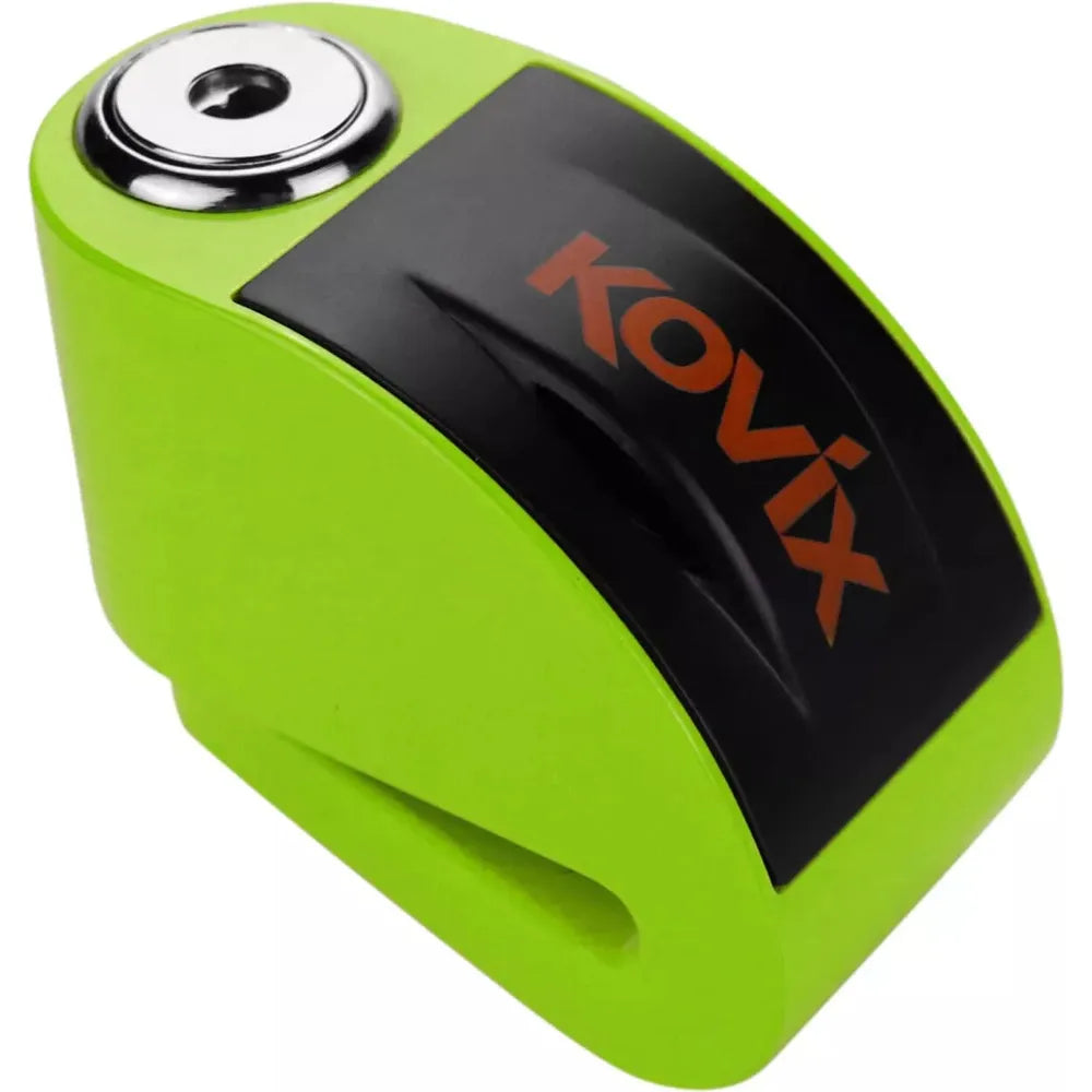 Kovix KT6 Alarmed Disc Lock 6mm Fluo Green - ThrottleChimp