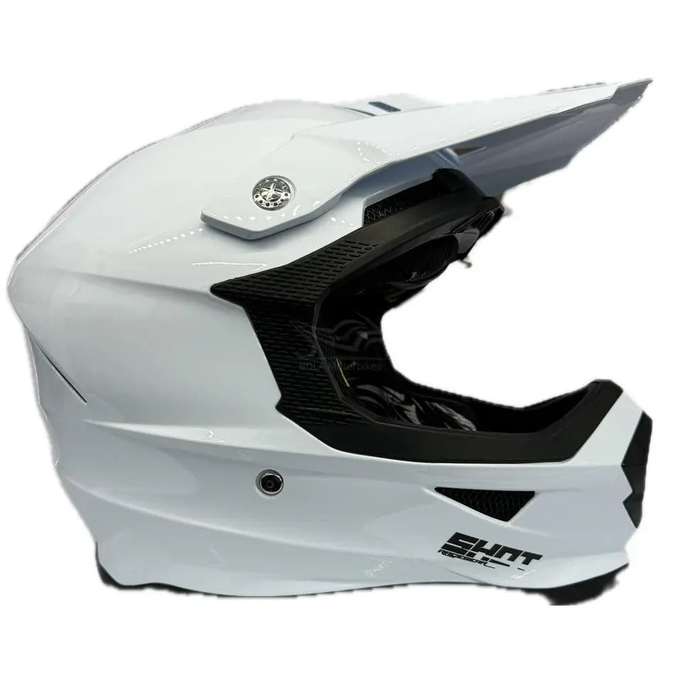 Shot Furious MX Helmet Solid Gloss White (Image 2) - ThrottleChimp