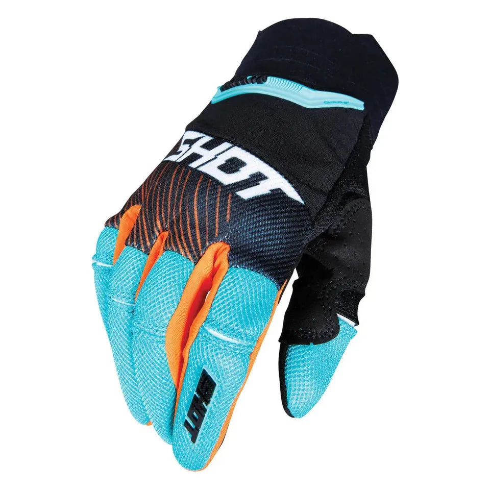 Shot Aerolite Optica Gloves Mint / Orange Yellow (Image 2) - ThrottleChimp