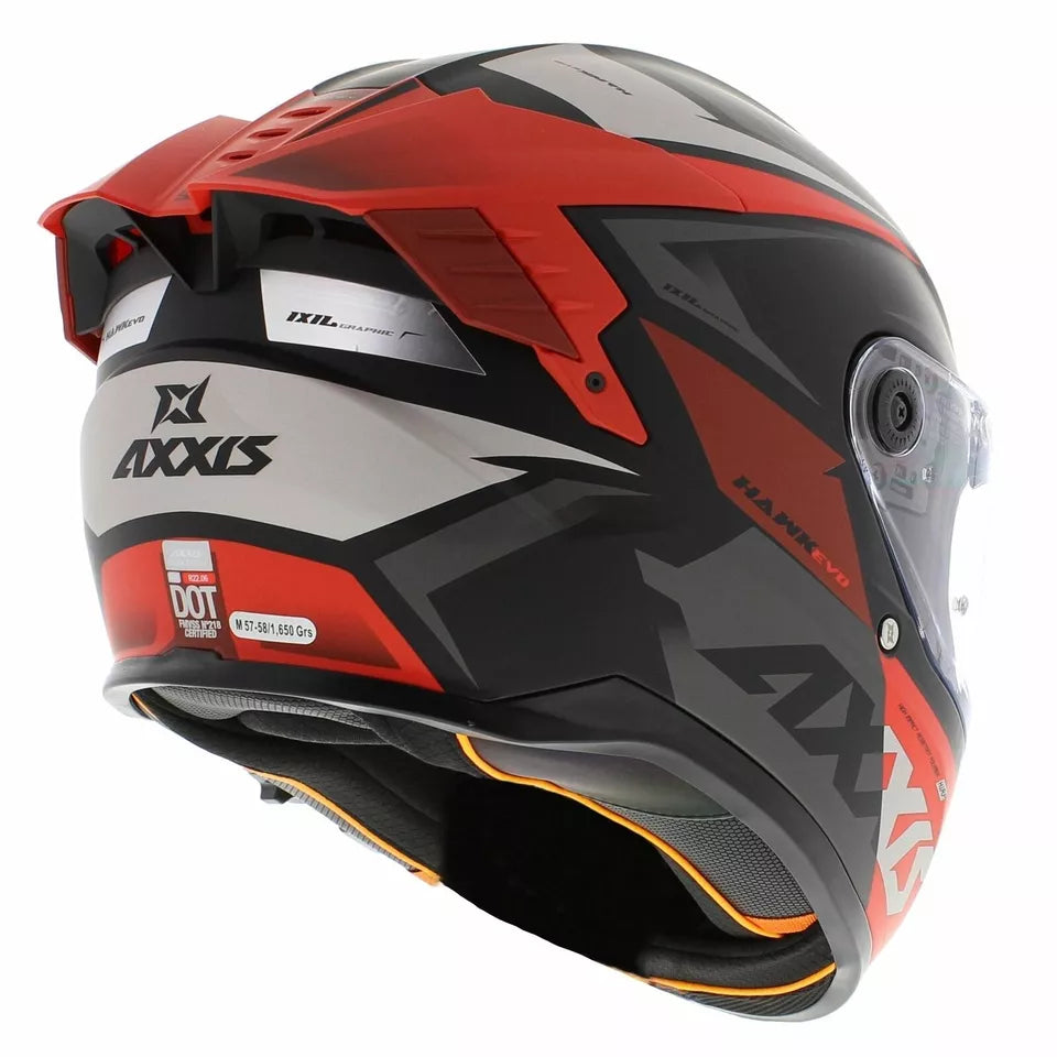 Axxis Hawk Evo SV Ixil B15 Full Face Helmet Matt Red (Image 5) - ThrottleChimp