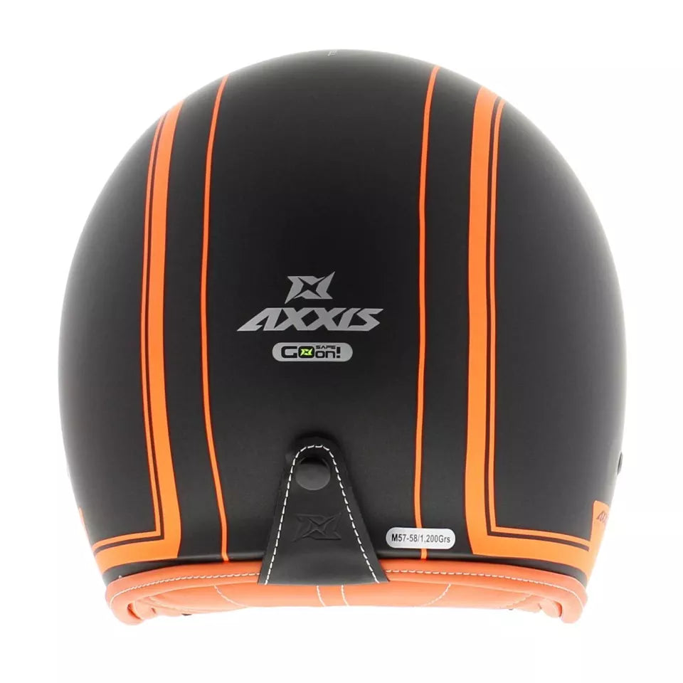 Axxis Hornet SV Royal A4 Open Face Helmet Matt Fluo Orange (Image 4) - ThrottleChimp