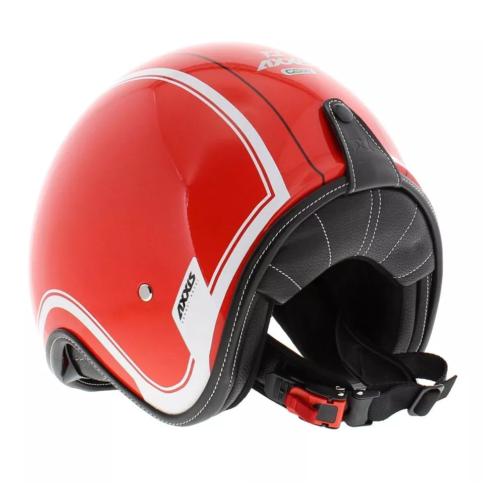 Axxis Hornet SV Royal A5 Open Face Helmet Gloss Pearl Red (Image 3) - ThrottleChimp