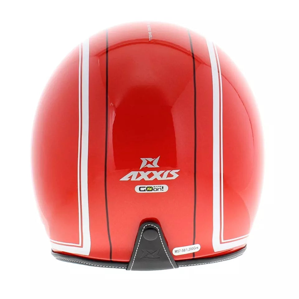 Axxis Hornet SV Royal A5 Open Face Helmet Gloss Pearl Red (Image 4) - ThrottleChimp