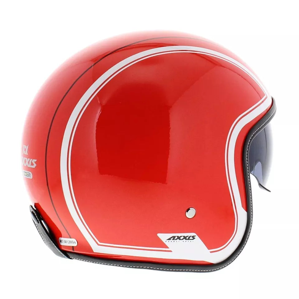 Axxis Hornet SV Royal A5 Open Face Helmet Gloss Pearl Red (Image 5) - ThrottleChimp