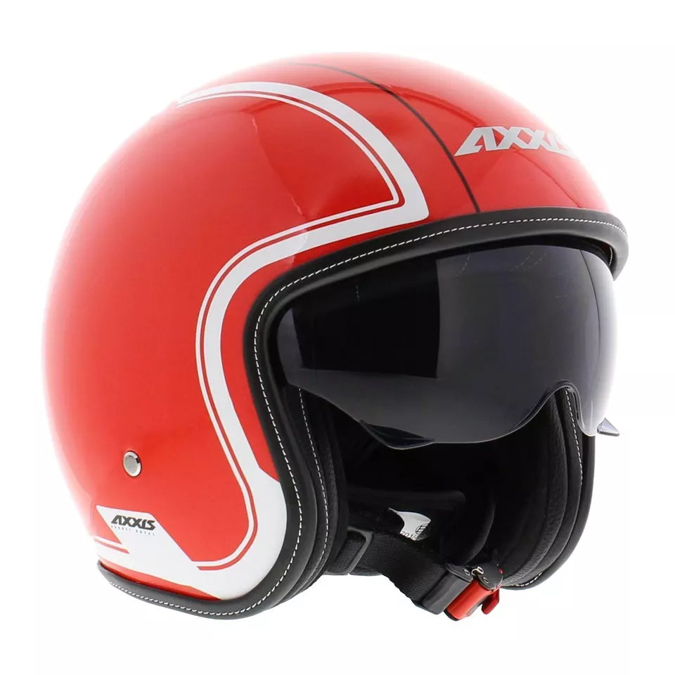 Axxis Hornet SV Royal A5 Open Face Helmet Gloss Pearl Red FREE 1 YEAR Returns, FREE UK Delivery | ThrottleChimp