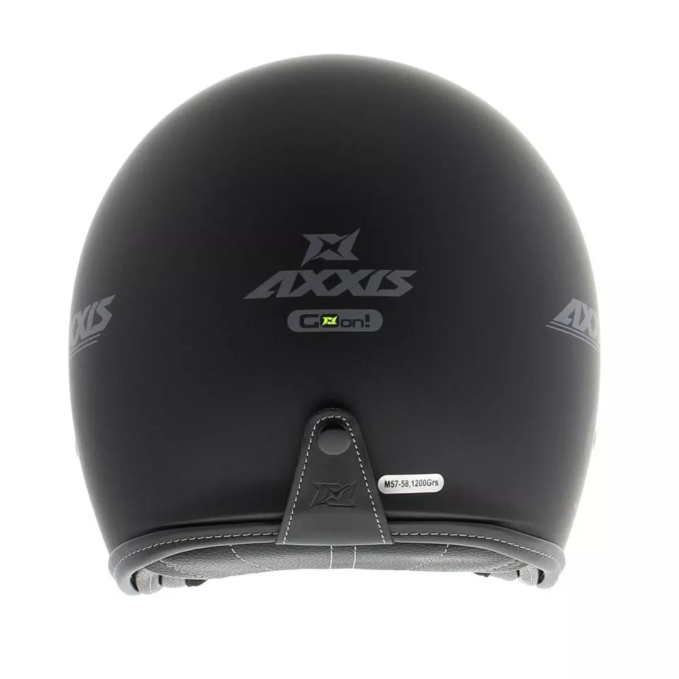 Axxis Hornet SV Solid A1 Open Face Helmet Matt Black FREE 1 YEAR Returns, FREE UK Delivery | ThrottleChimp